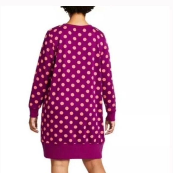 Victor Glemaud Polka Dot Tunic Dress Womens XS Crewneck Pullover Purple target - Picture 3 of 12